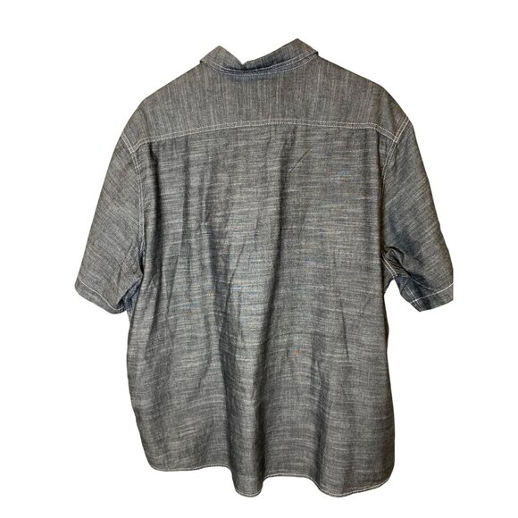 Woolrich Atlas Shirt XXL Black Gray Short Sleeve Button Up Casual - Picture 3 of 7